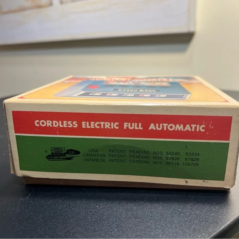 Vintage•Cordless Electric Full Automatic•Draw Poker